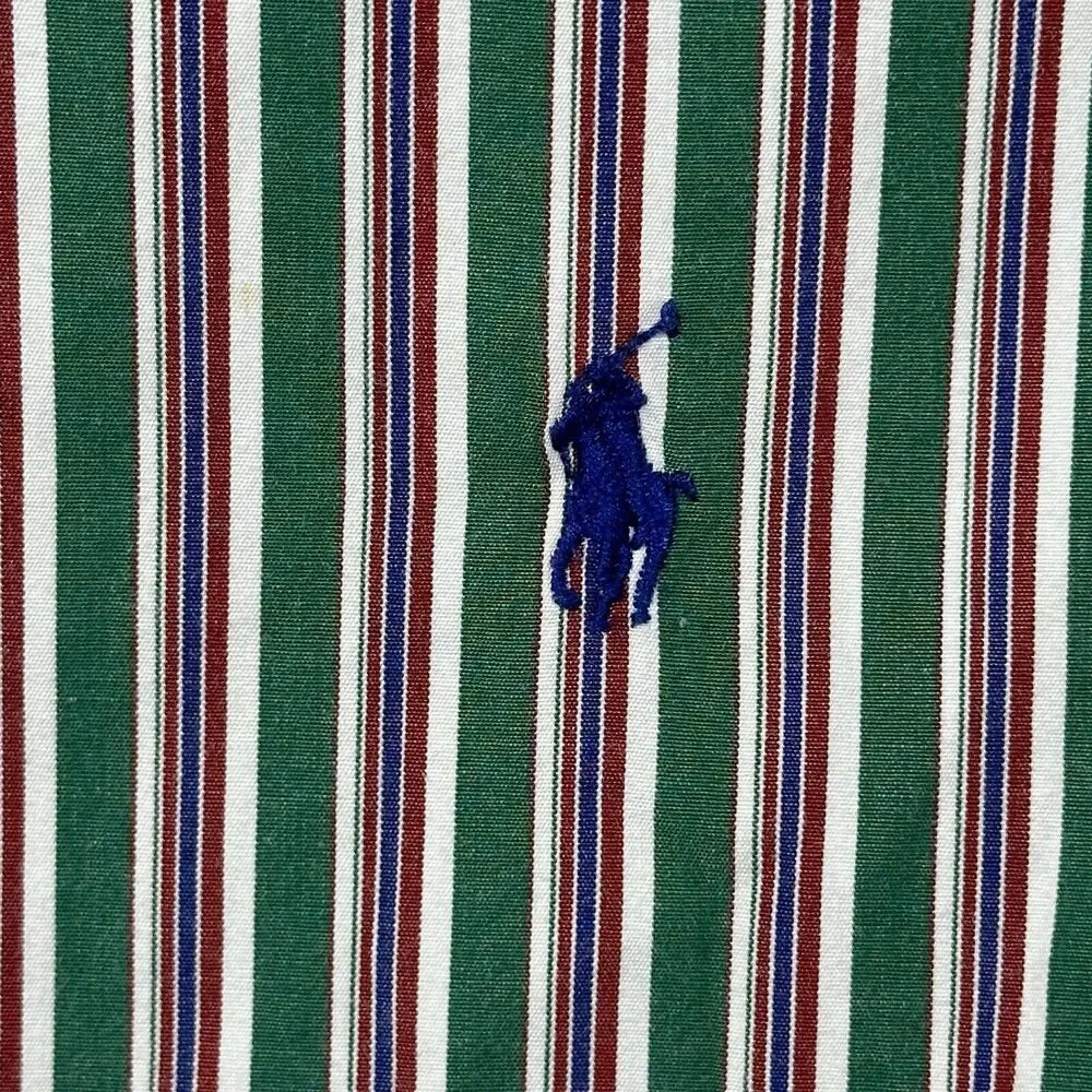 Polo Ralph Lauren Button Down Men’s Size XL CUSTOM Fit‎ Striped Green Pink